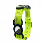 Moodne koera kaelarihm Apple Airtag-&uuml;mbrisega Nailonist lemmiklooma kaelarihm, peegeldav pehme kadumisvastane j&auml;lituskaelarihm koeratarvikute kost&uuml;&uuml;m koerale M (34-46cm)