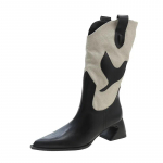 Terava ninaga teksasaapad naiste kingad talvejalatsid seksikad reieni ulatuvad kontsad k&otilde;rged seksikad saapad-naised Pointe kauboi 2024 &uuml;le p&otilde;lve 35 must