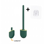 TPR silikoonist WC-hari, lamepea, painduv seinale kinnitatav must WC-poti puhastusvahendi harjahoidja komplekt WC-vannitoa jaoks