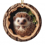 Loomade j&otilde;ulukaunistus Maal&auml;hedane 2D akr&uuml;&uuml;list rippuv kaunistus &Uuml;mmargune metsaloomade kaunistus p&uuml;hadepuukaunistuseks Loomas&otilde;prade m&auml;lestuskingitus Hedgedog