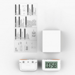 Digitaalne k&ouml;&ouml;gitaimer Magnetilise loenduriga &uuml;les-alla kell kohandatava funktsiooni aluse ja suure LCD-ekraaniga valge