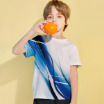 2024 Lasteriided Poiste T-s&auml;rk l&uuml;hikeste varrukatega 3D lainetusmustriga prindiga laste suver&otilde;ivad vabaaja mood, &uuml;mara kaelusega t&uuml;drukute topp 100