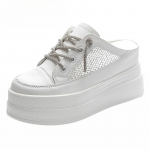 Sussid naiste platvorm k&otilde;rge kontsaga suletud ninaga naiste sussid suvised v&otilde;rgust &otilde;&otilde;nsad naiste poolsussid 33 valge