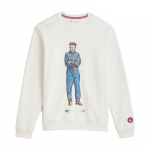 Adidas Originals X C.P. Firma Koost&ouml;&ouml; S&uuml;gis/Talv24 Moodne Tr&uuml;kitud Pikkade Varrukate Dressipluus Unisex Dressipluus Valge JH1463 XS