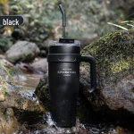 SITARAYURI Suure mahutavusega roostevabast terasest j&auml;&auml;termos &otilde;lgedega 1110ml must