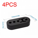 4 tk universaalne must kummist v&auml;ljalasketoru riidepuu kinnitusklambrid, pikad ja vastupidavad riidepuu