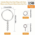 1 komplekt/150 tk v&otilde;tmehoidja r&otilde;ngaste komplekt k&auml;sit&ouml;&ouml;ks ja ehete valmistamiseks v&otilde;tmehoidja valmistamiseks riistvara tarvikute jaoks 150pcs