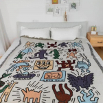 Vintage Iirise Lillega Viskepleed &Otilde;limaalistiilis &Otilde;hukesed Tekid Voodile &Uuml;hekohaline Kootud Diivanir&auml;tik Kodu Dekoratiivne Gobel&auml;&auml;n 130x160