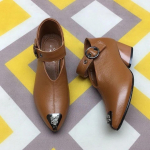 2024. aasta moodsed naiste saapad, vabaaja nahast disaineri V-kujuline naine, terava ninaga kummist pahkluusaapad, mustad punased, Zapatos Mujer CN 37(foot 23.5cm)