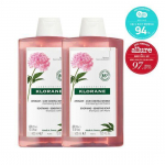 Klorane Pojengi&scaron;ampoon Topeltpakend (400 ml + 400 ml) (Tundlik peanahk ja peanahka rahustav)