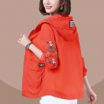 Naiste joped Uus &otilde;huke mantel veekindel p&auml;ikesekaitse riided tuulejope Naiste kapuutsiga vabaaja jope &uuml;ler&otilde;ivad 4XL