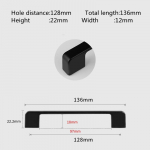 KK&FING 1TK kaasaegne must alumiiniumist k&ouml;&ouml;gim&ouml;&ouml;bel k&auml;epidemega kapi tualettlaud kummutiga nupud Puxadores Para Moveis