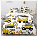 Kohandatud Autode Voodipesu Komplekt Ehitusmasinad Laste Multikakujuline M&auml;nguauto Kingitus Tekikoti Komplekt Kodutekstiilid Voodipesu Kuninganna Kuninga Suurus 70x133cm 2pcs