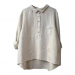 Naiste s&auml;rk alla keeratava kraega pikkade varrukatega pullover pealsed n&ouml;&ouml;pidega poolplaketiga pealepandud taskutega vabaaja pealsed &uuml;hev&auml;rviline lahtise l&otilde;ikega s&auml;rk XXL khaki