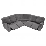 7-osaline L-kujuline sametine veniv tugitooli nurgadiivani kattekomplekt sektsioondiivanikomplektile, tugitooli L-kujulise diivani &uuml;lekatted 5 Seater 7 pieces hall