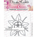 Tampon transparent - Fleur exotique 2 - 9,5 x 6,5 cm
