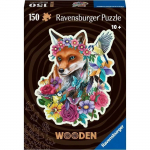 Puzzle en bois Renard color&eacute; 150 pi&egrave;ces robustes et naturelles dont 15 figurines en bois (whimsies), Qualit&eacute; premium - Pour enfants