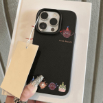 Telefoni&uuml;mbris iPhone 11 13 XR XS Max &uuml;mbrisele iPhone 12 14 15 16 Pro Max 12 Pro 15 Plus Nahast v&auml;rvitud veekindel kukkumis- ja kulumiskindel multikas iPhone 16 Pro Max roosa