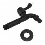 Veekraan 304 roostevabast terasest G1/2 kaliibriga seinale kinnitatav pikk stiil &uuml;he k&uuml;lma veekraaniga must for Washing Machine