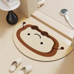 Pehme libisemiskindel poolringikujuline diatomiitmuda vannimatt - Kiiresti kuivav, imav p&otilde;randamatt vannituppa ja tualetti 80*120 cm Thick Anti-slip