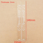 2tk akr&uuml;&uuml;l 2/3/5mm keraamika pol&uuml;meer savi paksusega joonlaud taignarull Juhikud ribad pulgad k&otilde;rvar&otilde;ngaste jaoks ehete ripatsite meisterdamine