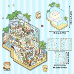 Loomade paradiis 3D isetegemise kleebised maastikukabiini stseeni kleebis k&auml;sitsi valmistatud konto kingitus lastele j&otilde;ulufestivalil