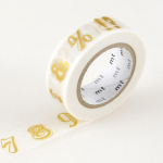 Masking Tape MT EX nombre - symbol gold - Masking Tape (MT) Multicolore - Assort - Marque MASKING TAPE (MT)