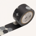Masking Tape MT 20 mm ARDOISE pois - Masking Tape (MT) Noir