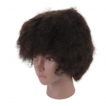 Afro Mannekeenpea Inimese juustega Must nahk Vaik PVC Realistlik Aafrika Lokkis Kosmetoloogia Mannekeen