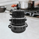 3x emailiga potikomplekt Multifunktsionaalne hautamispott, keetmine reisik&ouml;&ouml;gi jaoks