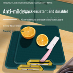 Antibakteriaalne ja hallituskindel toidukvaliteediga PE l&otilde;ikelaud lihale ja k&ouml;&ouml;giviljadele Square Board 38x28cm [Plastic Handle]