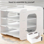 7/5/4 kihti 1 tk Raamatu&Faili&&Otilde;ppematerjalide&Ajakirjade hoiukorraldaja, Kaasas pliiatsihoidik, Kontorifaili&Kirjade mitmekihiline sorteerimiskarp-riiul. 4 Layers