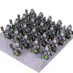 21 tk Keskaegne K&auml;&auml;buss&otilde;dalane Elfid R&uuml;&uuml;tlid lotr ja Uruk-hai Ork Rohan Elfid S&otilde;dalased S&otilde;duri figuurid Ehitusklotsid M&auml;nguasjad