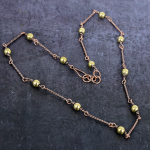 Vintage Copper Look Handmade Copper Wire Wrap Jewelry Necklace 18 t7k77