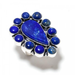 Lapis Lazuli Handmade 925 Sterling Silver Jewelry Ring Size 8 c5t22