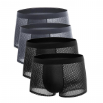 4-osaline pluss suuruses meeste aluspesu v&otilde;rkmees alusp&uuml;ksid bambuskiust meeste bokserid hingavad &uuml;hev&auml;rvilised alusp&uuml;ksid 2XL