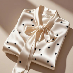 2025 Kevad Satiin T&auml;piline Lipsuga S&auml;rk: Salendav, Pikkade varrukatega Medium