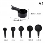 5 tk Creative m&otilde;&otilde;teriistad K&ouml;&ouml;gis m&otilde;&otilde;telusikad teelusikat&auml;is Suhkrukulp kook K&uuml;psetusjahu m&otilde;&otilde;tetopsid k&ouml;&ouml;gilusikad