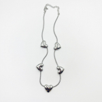 Stiilne ja lihtne mitme s&uuml;damega kaelakee Kuldne ja h&otilde;bedane kerge luksuslik rangluukett naiste ehted kuld