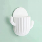 Hambaharjahoidja Seinale Isekleepuv &Otilde;mblusteta Kaktuse Hoiuriiul Karbik Vannitoa Korraldaja Riiul Mobiiltelefoni Kapp Korraldaja 14.5x14.5cm tumeroheline v&auml;rv