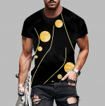 Uus Suvine Meeste Mood T-s&auml;rk Isiksus Planeet Prindiga Meeste T-s&auml;rk Top XS sinine