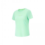 Li Ning Jooksusarja &Uuml;hev&auml;rviline Kiiresti Kuivav Helkiv Hingav &Uuml;mara Kaelusega L&uuml;hikeste Varrukatega T-s&auml;rk Naiste Topid Lahe-Roheline ATSU190-5 M