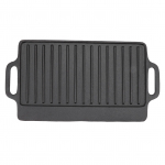 Grillpann, majapidamises kasutatav malmist teppanyaki plaat, paksendatud ristk&uuml;likukujuline kahepoolne grill 40x20CM