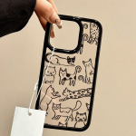 Akriilist telefoni&uuml;mbris iPhone 11 13 16 ProMax jaoks &Uuml;mbris iPhone 13 14 15 ProMax 12 13 ProMax jaoks Samsung A55 A05S A54 A06 S22 A15 S23 A12 A22 A52S Joonisfilm iPhone 11 must