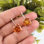Tsitriini k&otilde;rvar&otilde;ngad Gemstone Ehted, 925 Prooviga Tahke Sterling H&otilde;bedast K&otilde;rvar&otilde;ngad, K&auml;sitsi Valmistatud H&otilde;be Ehted S&uuml;nnikivi K&otilde;rvar&otilde;ngas Kingitus Katoliiklastele 1 Inches kollane