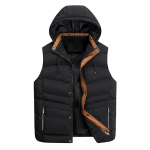 Vabaaja meeste vest Meeste lahtine ja talvel soe udusule puuvillane vestmantel XXXXL must