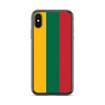 Coque iPhone - Mitmev&auml;rviline - Drapeau Lituanie - Supp - Silikoon - Vertikaalne
