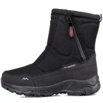 Mood Meeste Soojad Lumesaapad T&otilde;mblukuga Meeste Saapad V&auml;litingimustes Meeste jalan&otilde;ud Veekindlad Unisex K&otilde;rge Top Plus Puuvillased Saapad Paks karusnahk Zapatos 38 black