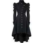 Naiste Moes Steampunk S&otilde;jav&auml;e Jakk Vintage Gooti Viktoriaanlik Frakk S&uuml;gis Talv Naiste Armee &Uuml;htlase Jakk XXXL must