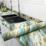 55CM Isekleepuv seinatapeet Marmor S&ouml;&ouml;gituba K&ouml;&ouml;gikapp Dekoratsioon Halluskindel Ja Veekindel Seinakleebis Kodu 55cmX10m